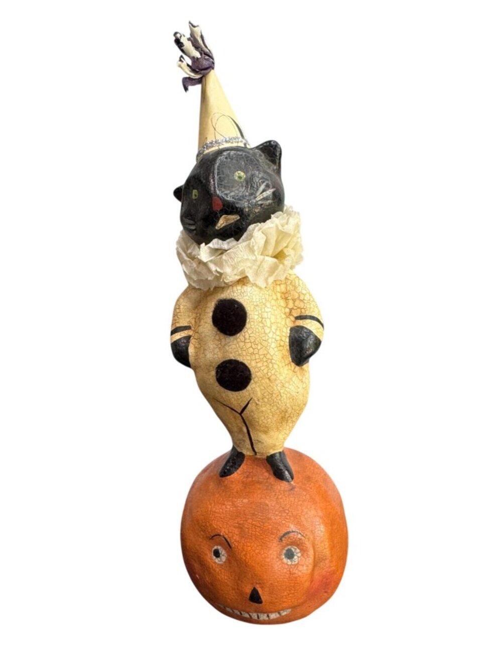 Nicol Sayre Cat And Jack Black Cat On Pumpkin Halloween 2003 Retired 9 1/2" - Picture 5 of 10